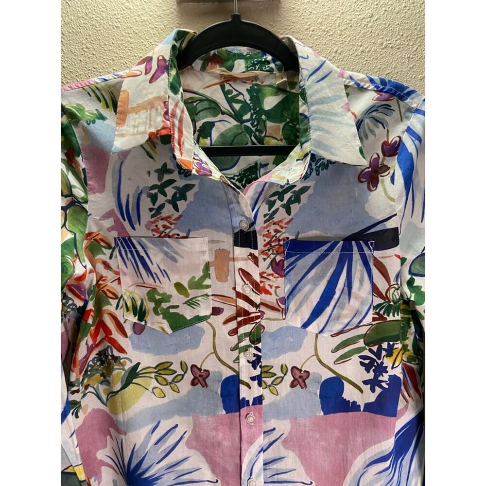 Soft Surroundings Women Floral Print Shirt Sz S - Picture 2 of 3